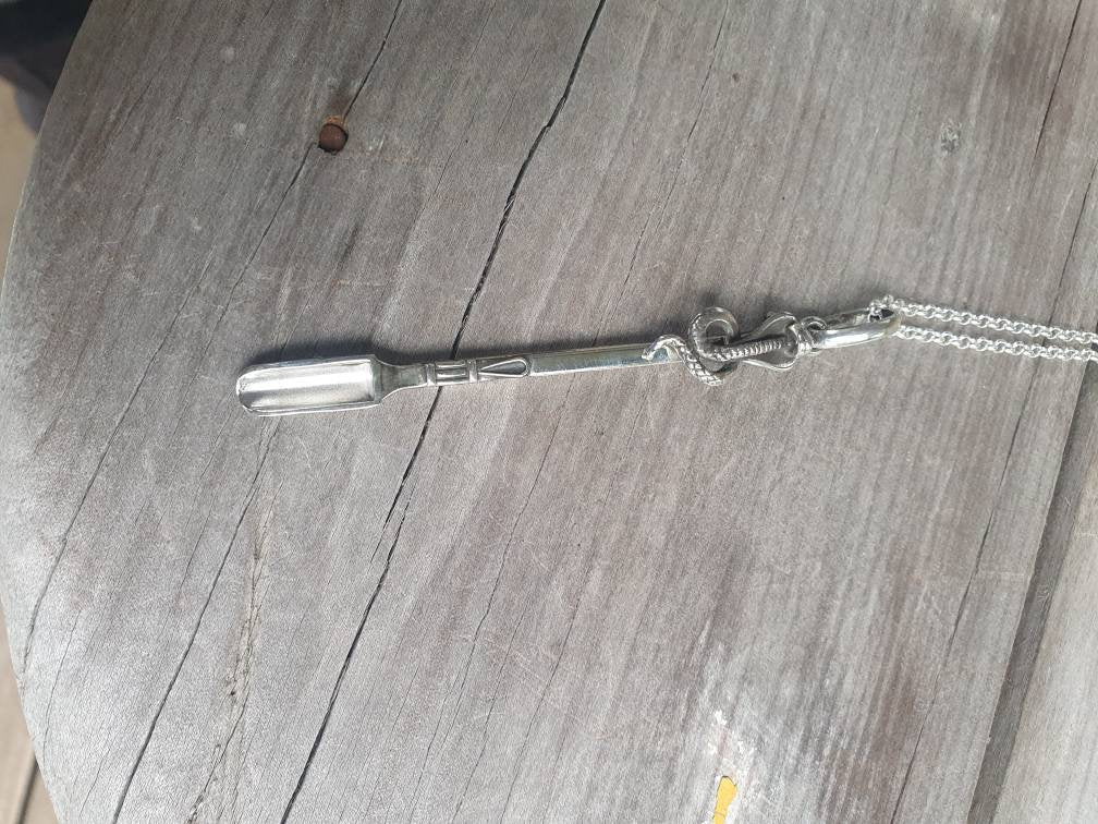 Snake pendant,cobra spoon pendant,sterling silver,spoon key ring,solid silver,small spice spoon,handmade unique, collectors,