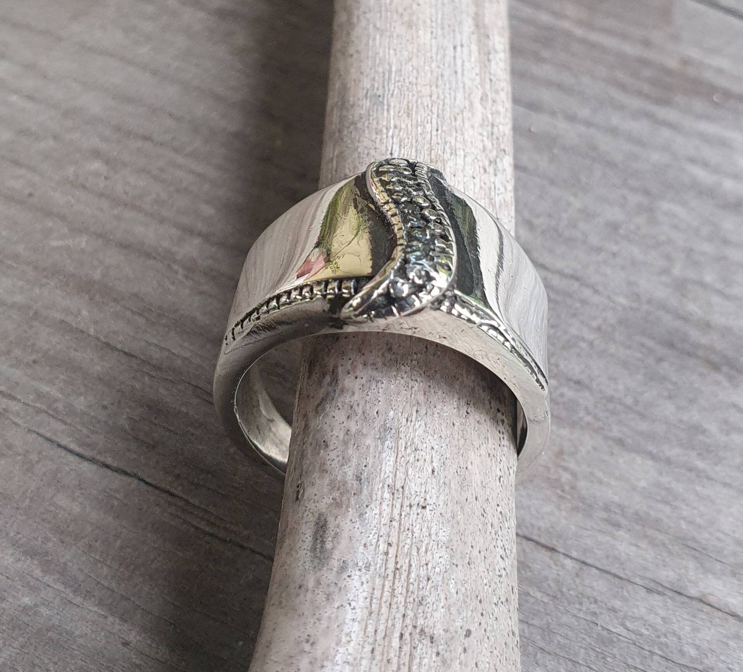 Wide ring,sterling silver,16m wide,ball domed band,wedding, modern ball ring