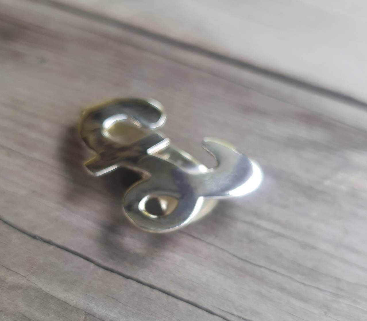 money clip,large pound symbol,solid sterling silver,handmade jewelry,UK pound symbol sign money clip,