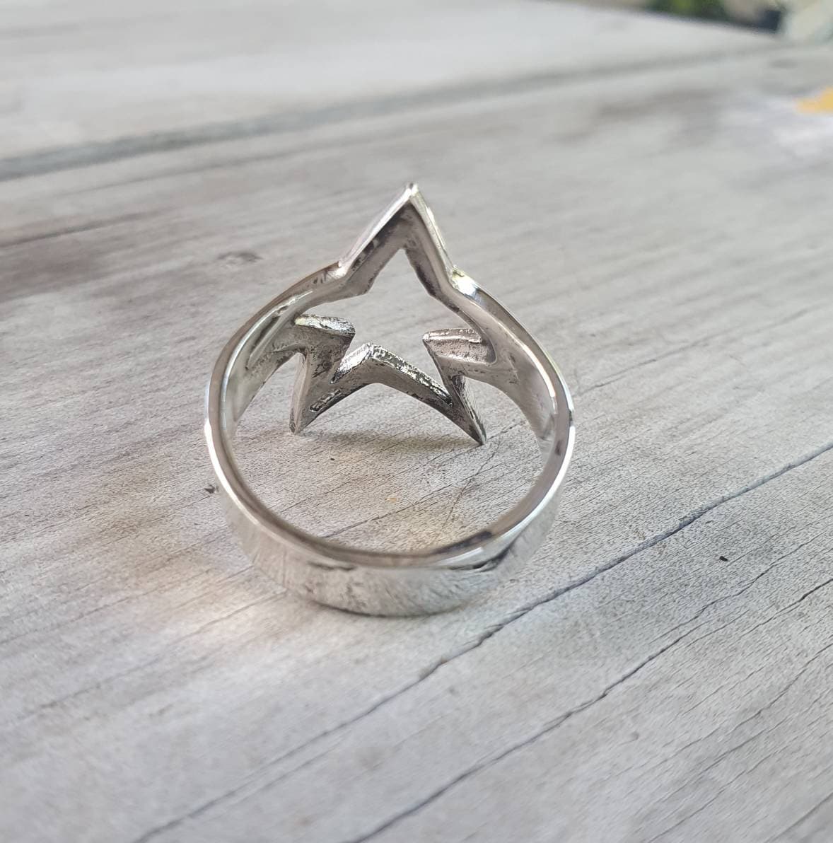 Large star ring,Sterling silver,flat,five pointed star,unisex,boho,hipster,bespoke,
