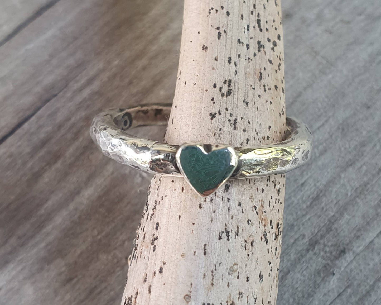 Heart ring,sterling silver,stacker,chunky hammered band,handmade,boho,goddess,round wedding band,thick silver ring,