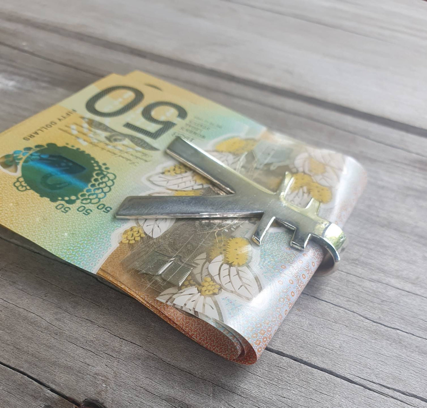 Yen money clip,solid sterling silver,handmade,Japanese yen symbol sign money clip,