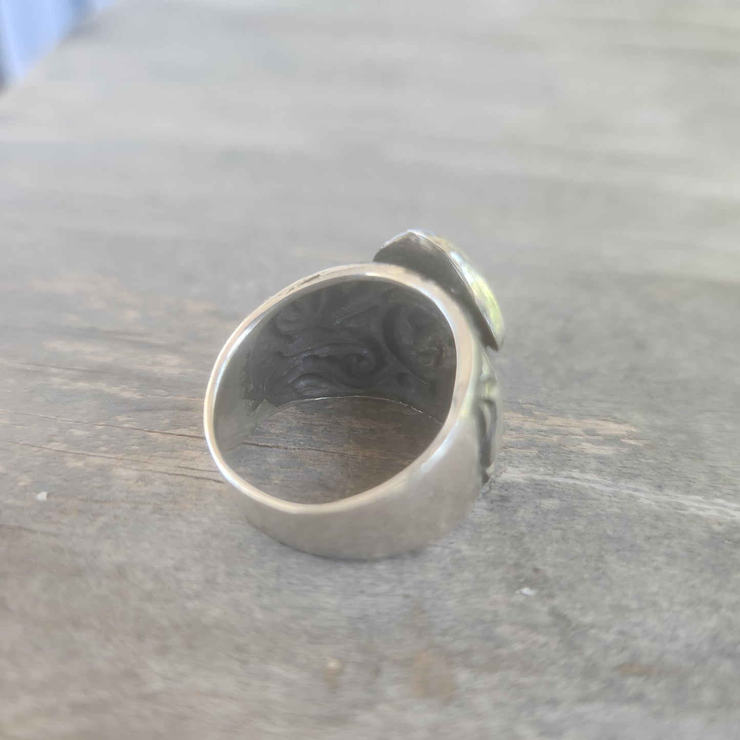 Mushroom ring,sterling silver,tribal,pagan,wide scroll,handmade,toadstill ring,medievil,wedding ring