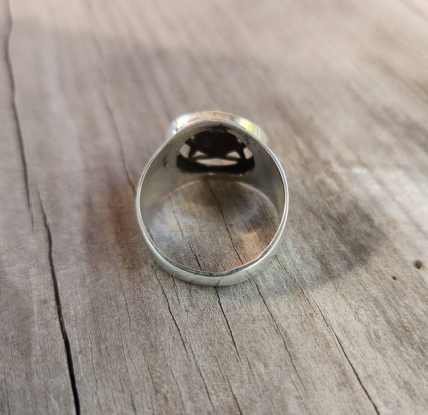 Pentagram ring,sterling silver,blue chalcedony star,occult,wiccan,witch,wizard,magic,binding,druid,boho,goth,handmade,