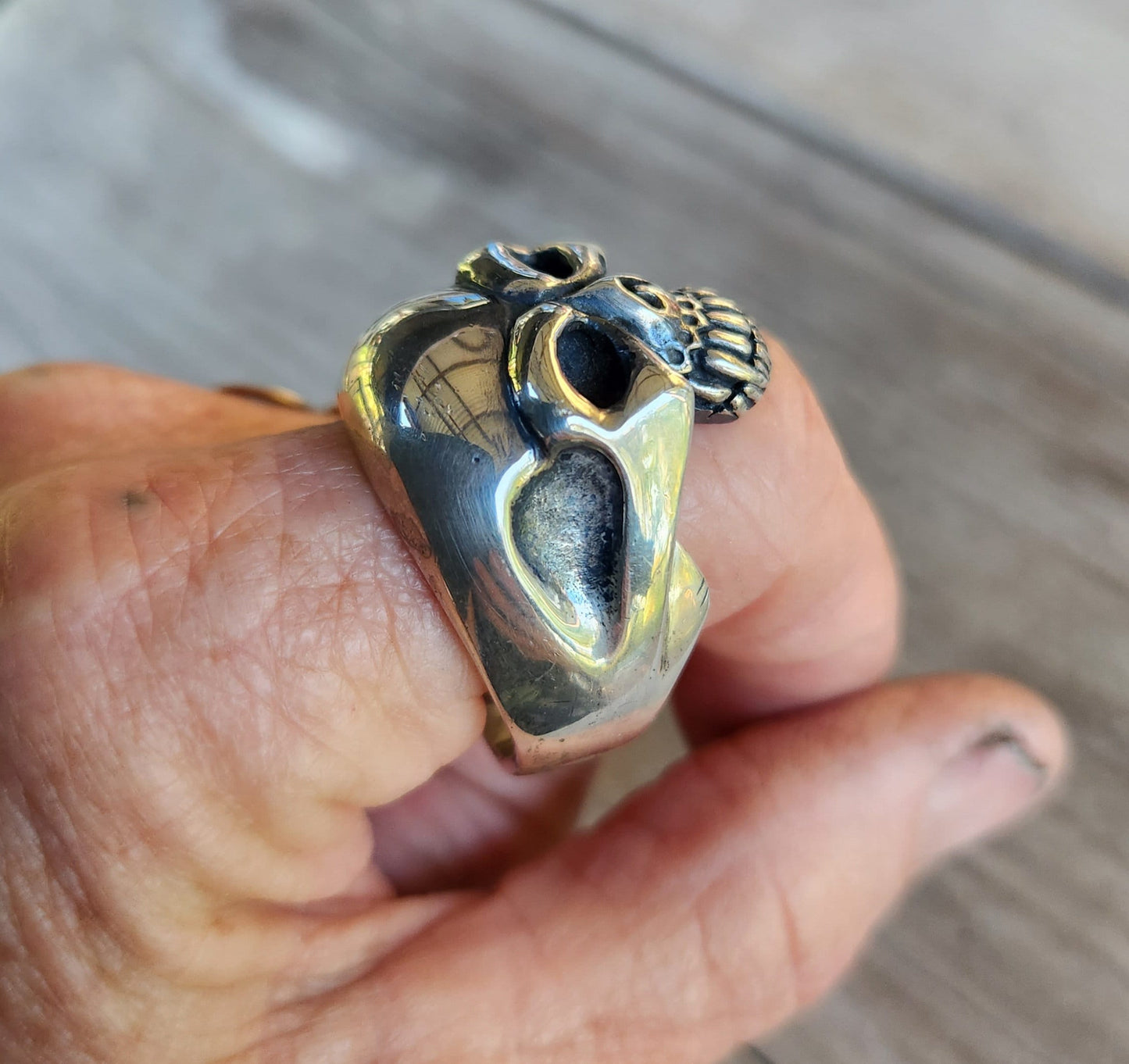 Skull ring,sterling silver, steampunk,gothic,Keith Richard's skull, punk,biker,hand made,hipster,pirate,medievil,mens fashion,