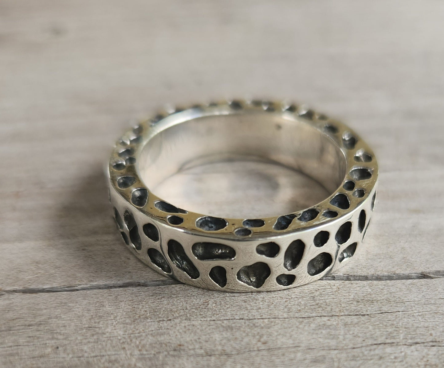 Nugget ring,chunky,Sterling silver,industrial,thick rustic ,hammered ,wedding band, unisex,men's fashion,handmade,steampunk,designer,
