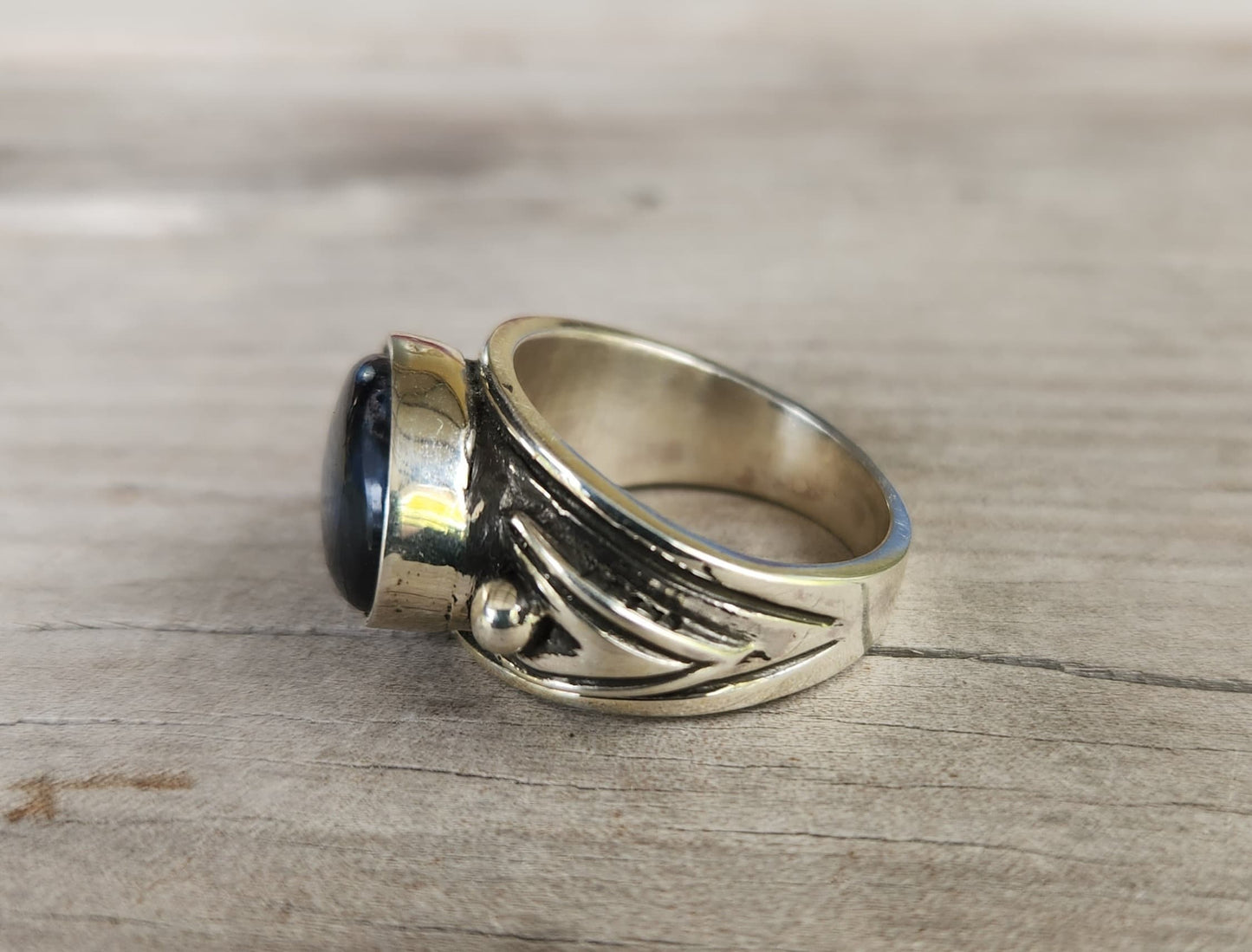 Carnelian ring,solid sterling silver band, chunky wide and unique,industrial, steampunk,