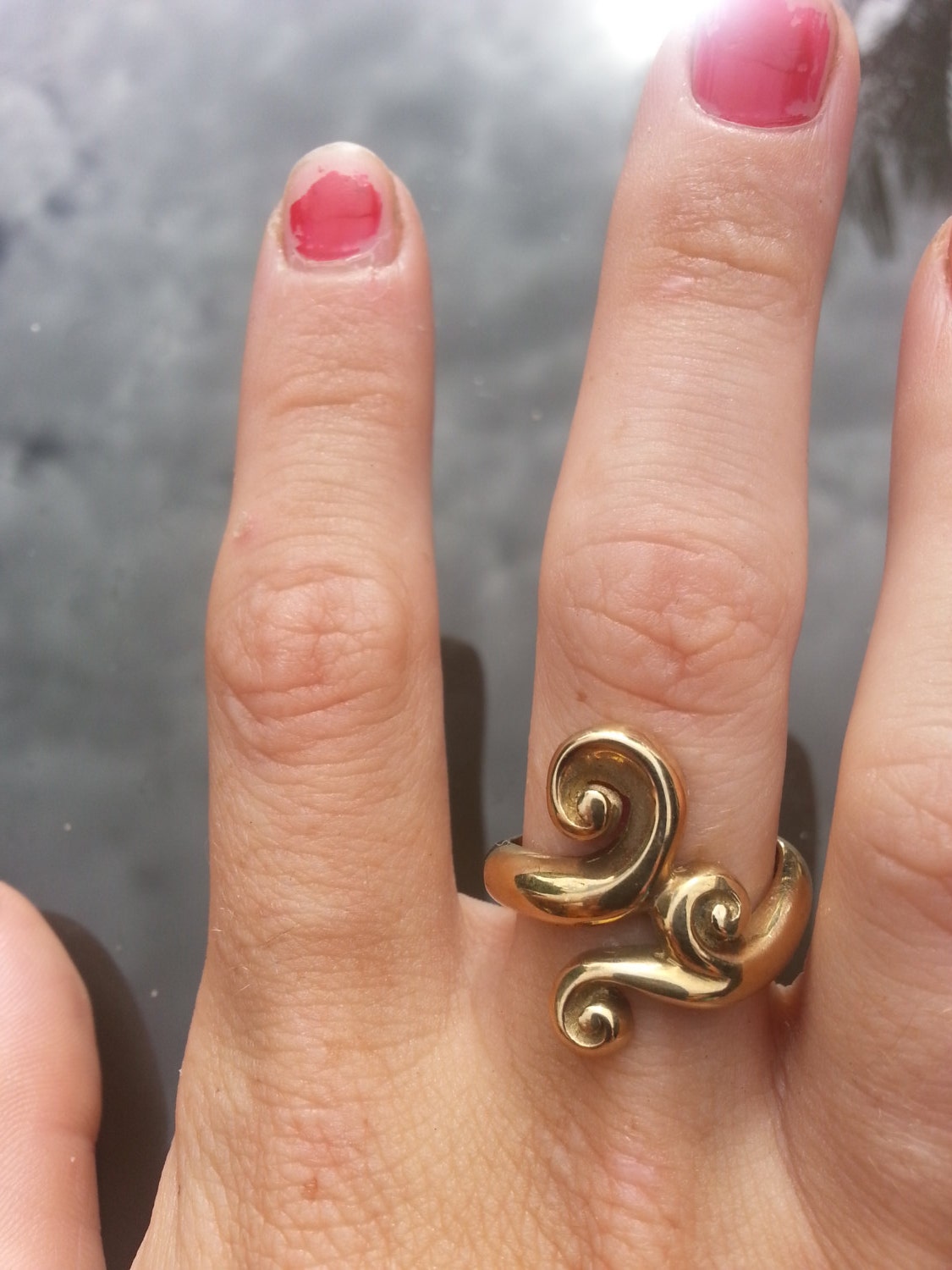 Solid scroll ring, swirl,sterling silver,wedding ,boho,goddess,hippy,gypsy,handmade,chunky ring,deco,vintage,long ring,Maori koru