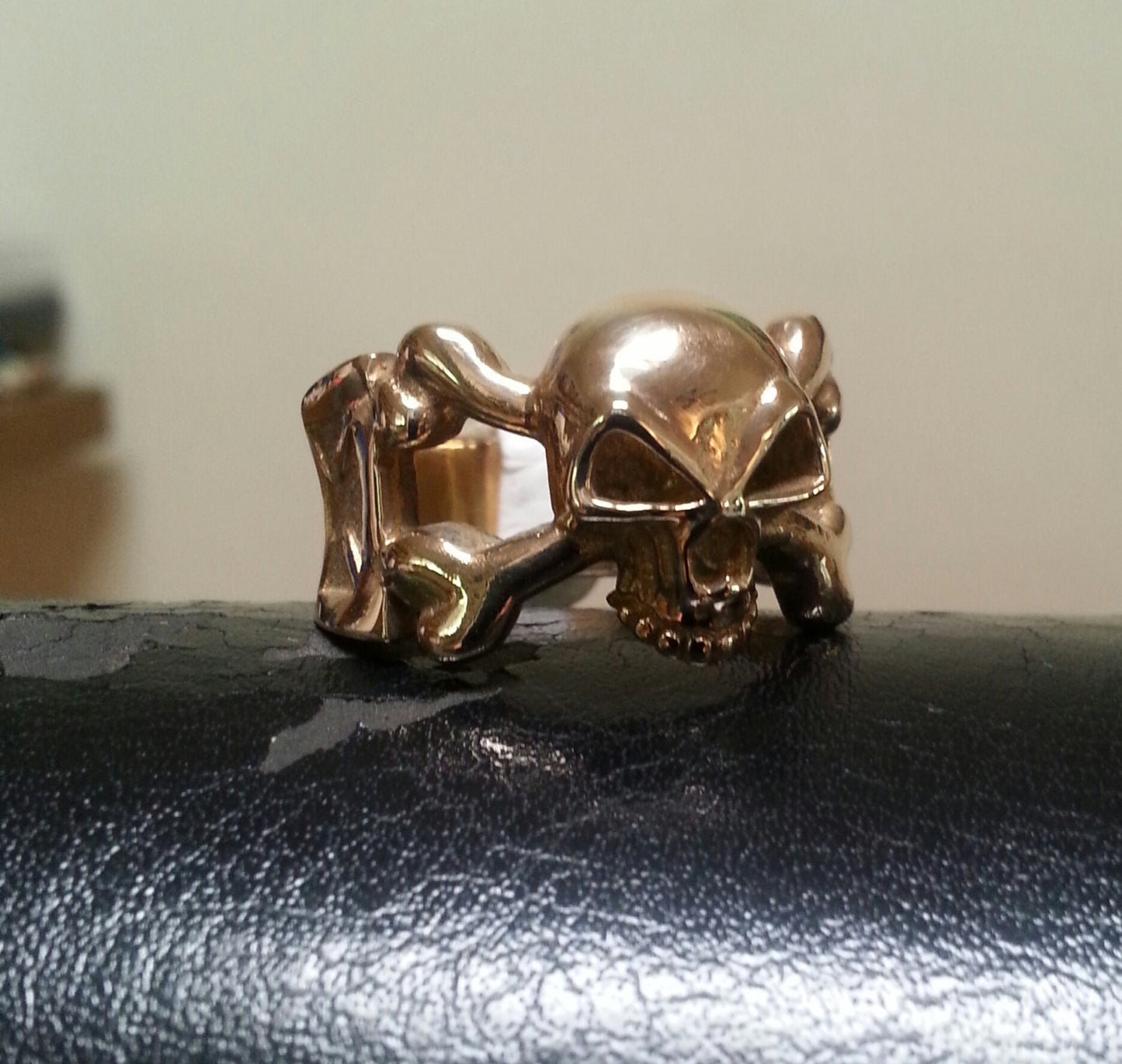 Gold skull ring,skull and cross bone,9ct gold,maltese cross, steampunk,pirate,gothic punk,chunky ring,biker,hipster,