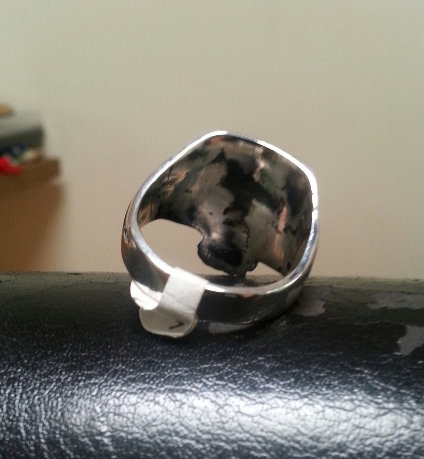 skull sterling silver ring steampunk pirate gothic punk pirate