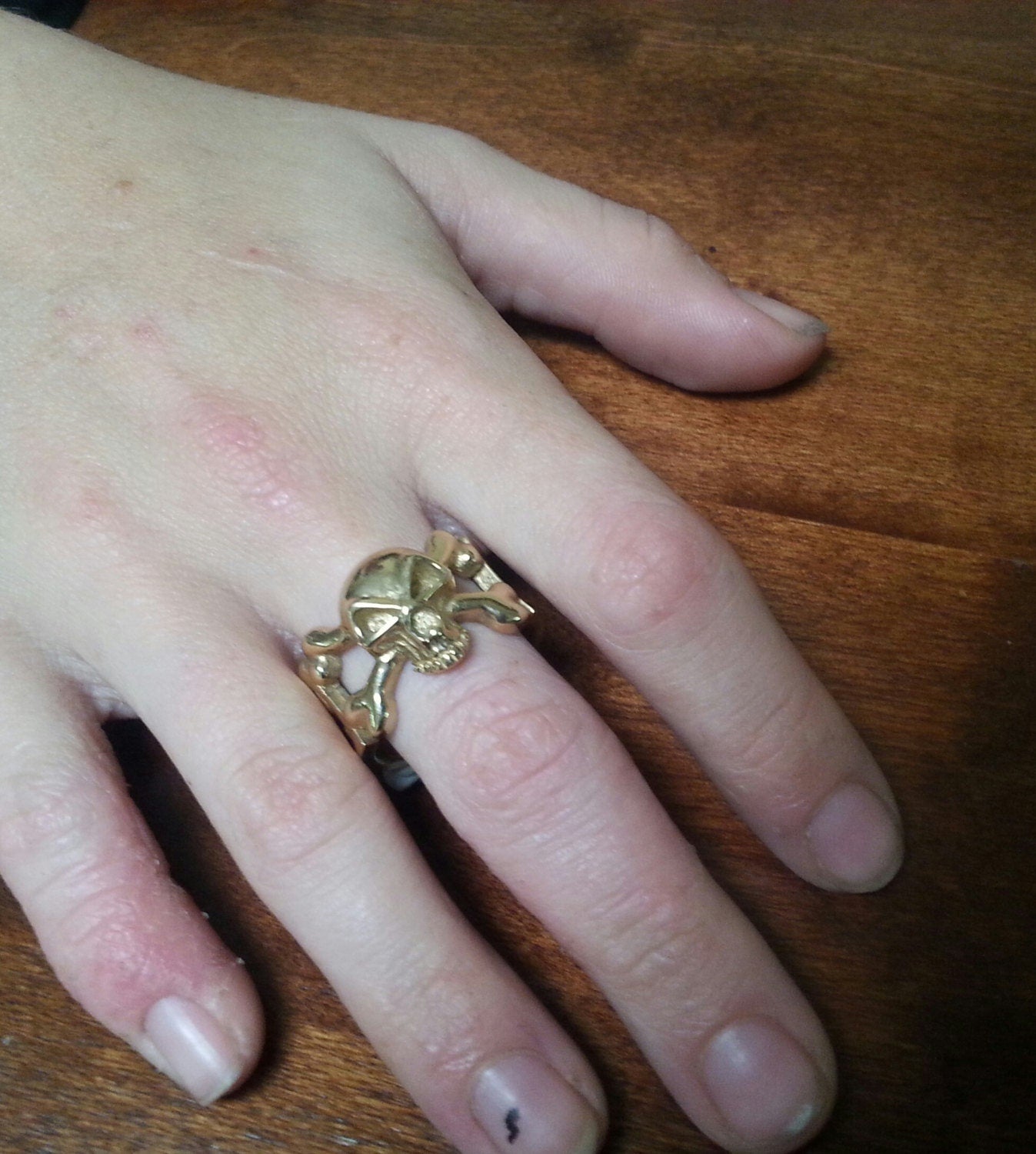 Gold skull ring,skull and cross bone,9ct gold,maltese cross, steampunk,pirate,gothic punk,chunky ring,biker,hipster,