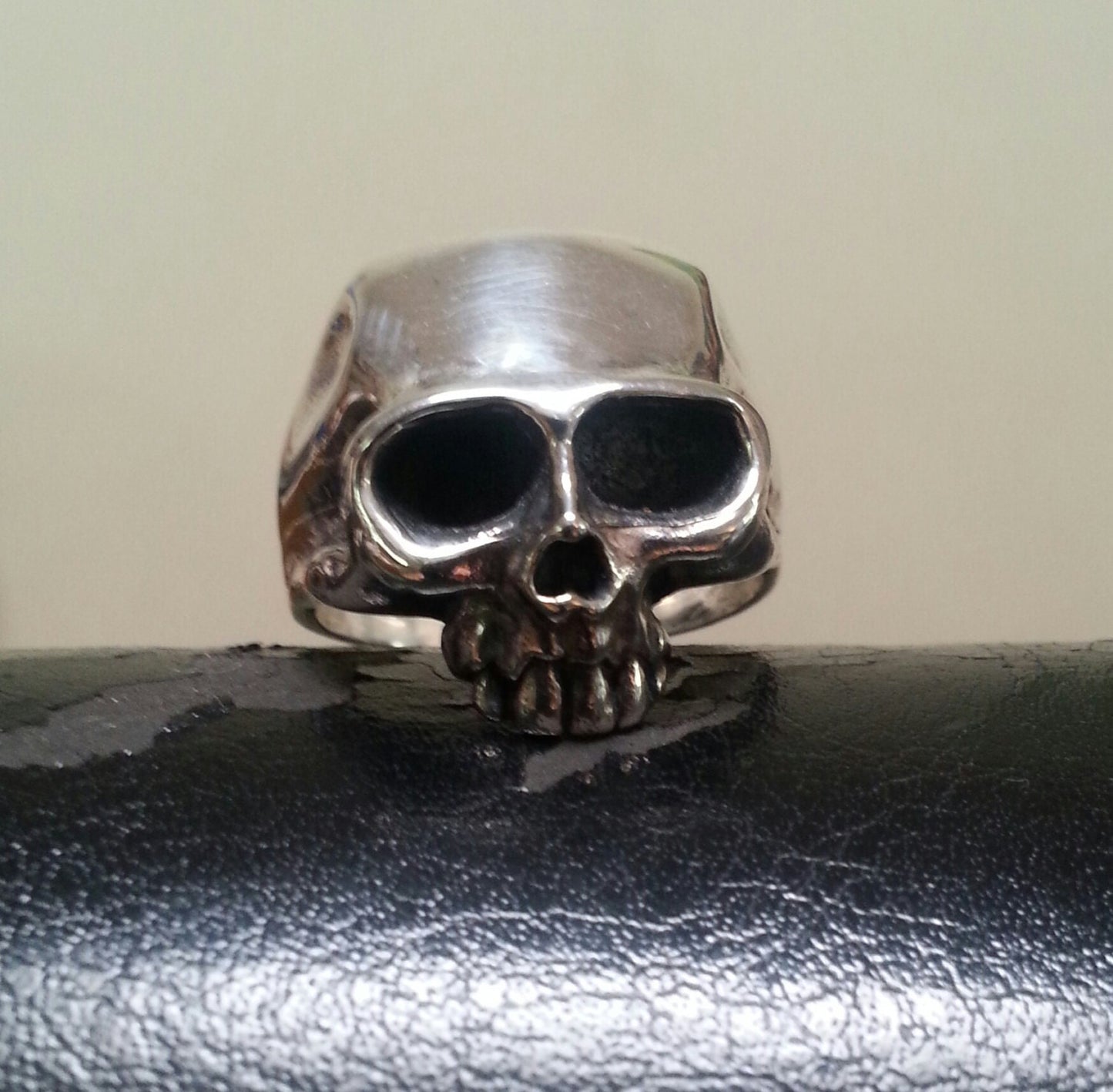 skull sterling silver ring steampunk pirate gothic punk pirate