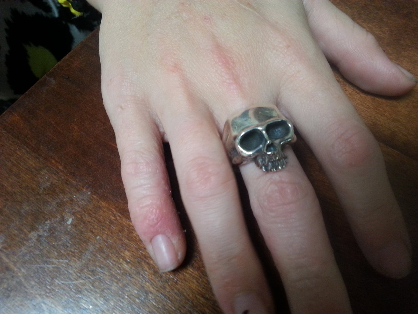 skull sterling silver ring steampunk pirate gothic punk pirate