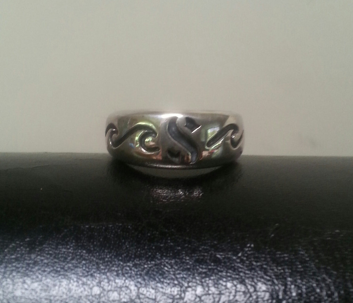Snorkling diving ring,925 sterling silver, S band with flippers,fins,ocean jewelry,