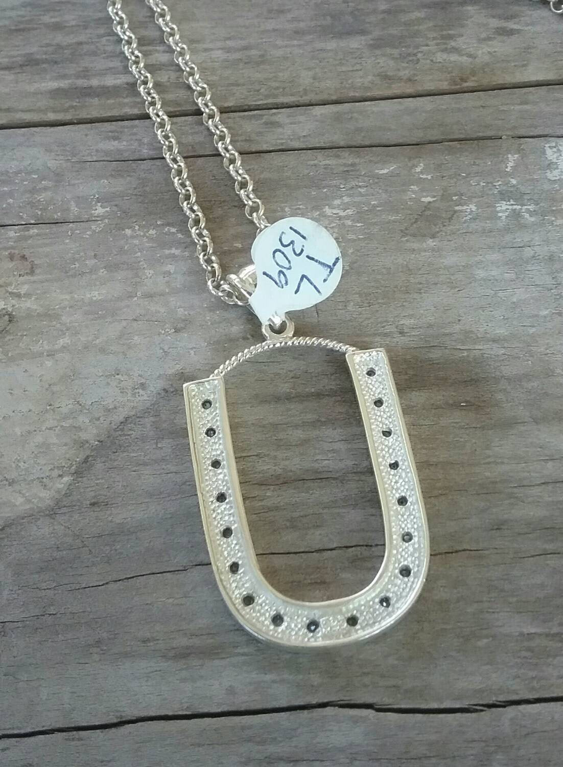Large letter U Alphabet bling pendant gangster necklace sterling silver