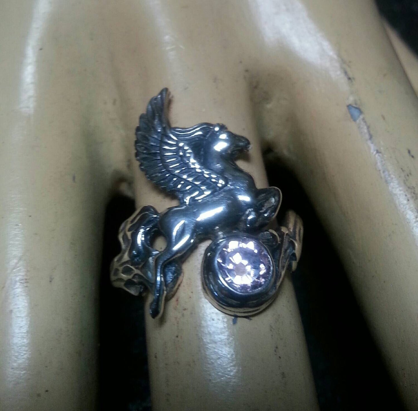 PEGASUS,mythical horse,sterling silver,unicorn, fantasy ring,alternative,new age,boho,hippy,art nouveau,goddess,womens fashion,magic,merlin