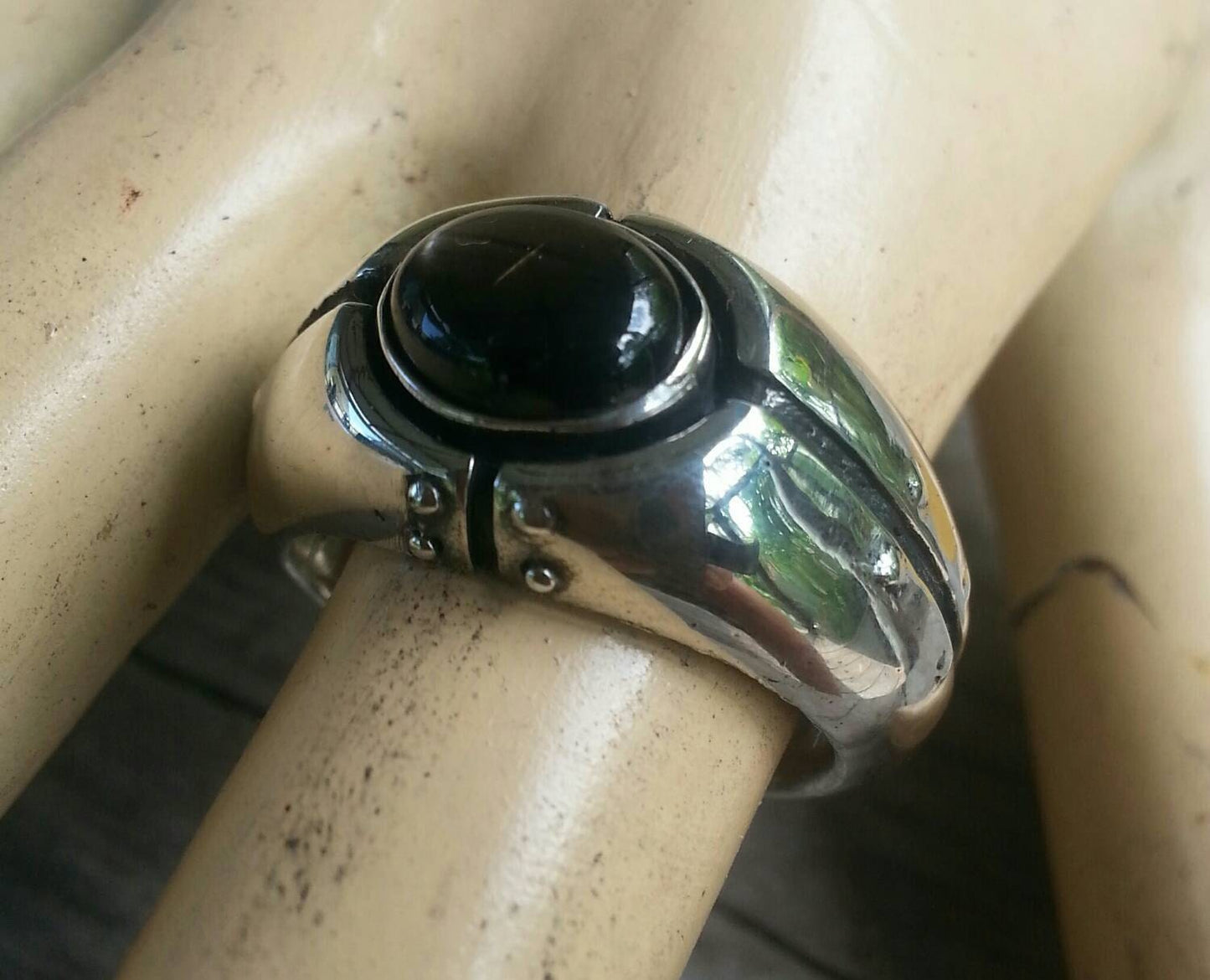 Turquoise ring,mans industrial ring,sterling silver,handmade, steampunk,solid dress ring,wedding ring,mans stone ring,gemstone ring,