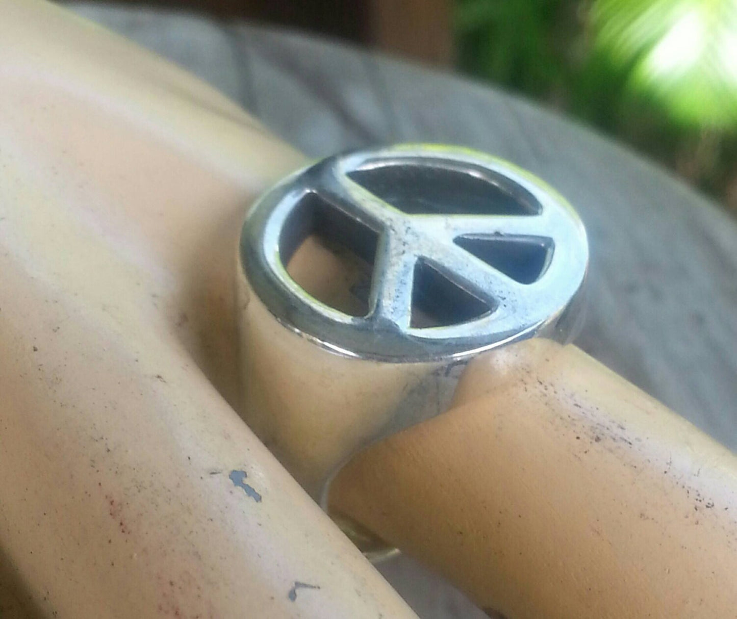 peace ring,chunky,large peace sign,sterling silver,hippy,rockabilly, hipster,signet, alternative,hand made,retro,boho,love,gypsy,