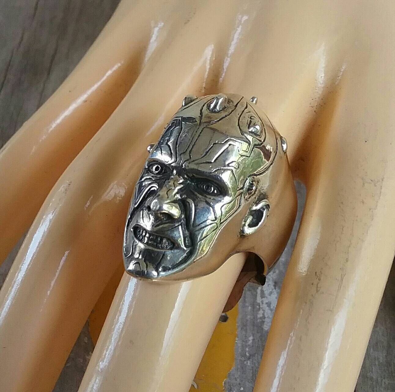 demon devil ring,movie villian,925 sterling silver,vintage,hipster,mens fashion,movie,darth maul