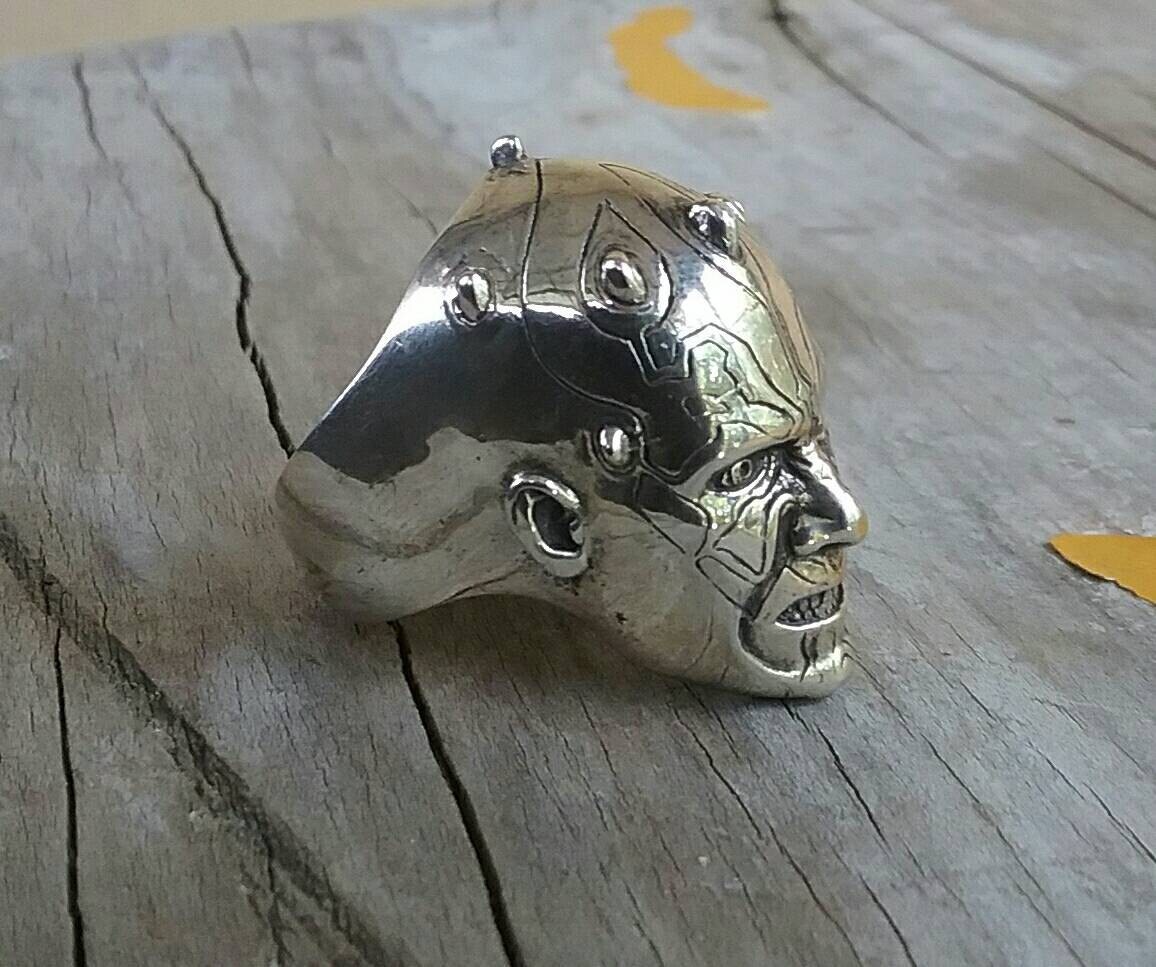 demon devil ring,movie villian,925 sterling silver,vintage,hipster,mens fashion,movie,darth maul