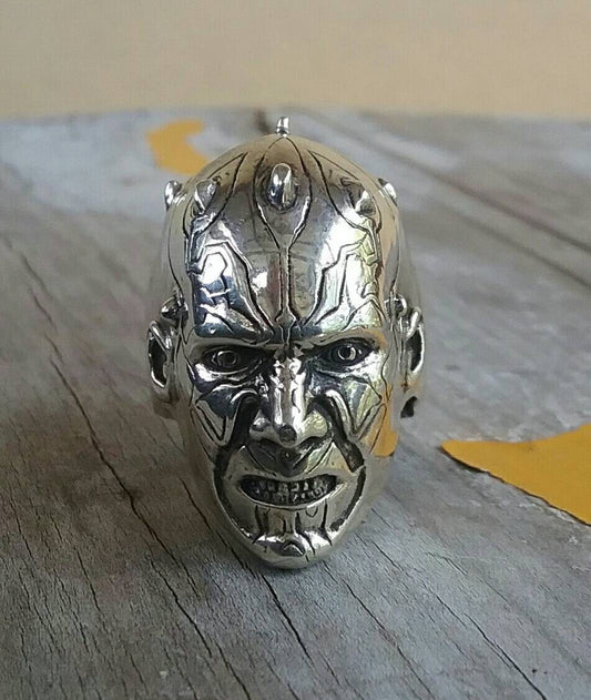 demon devil ring,movie villian,925 sterling silver,vintage,hipster,mens fashion,movie,darth maul