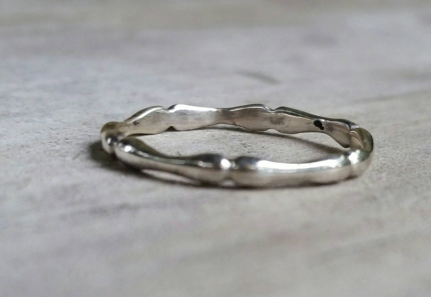 stackable rings,sterling silver,fine bamboo ring,round wire,bones,thin round band,wedding band,half rounded,boho,gypsy,goddess,stacker