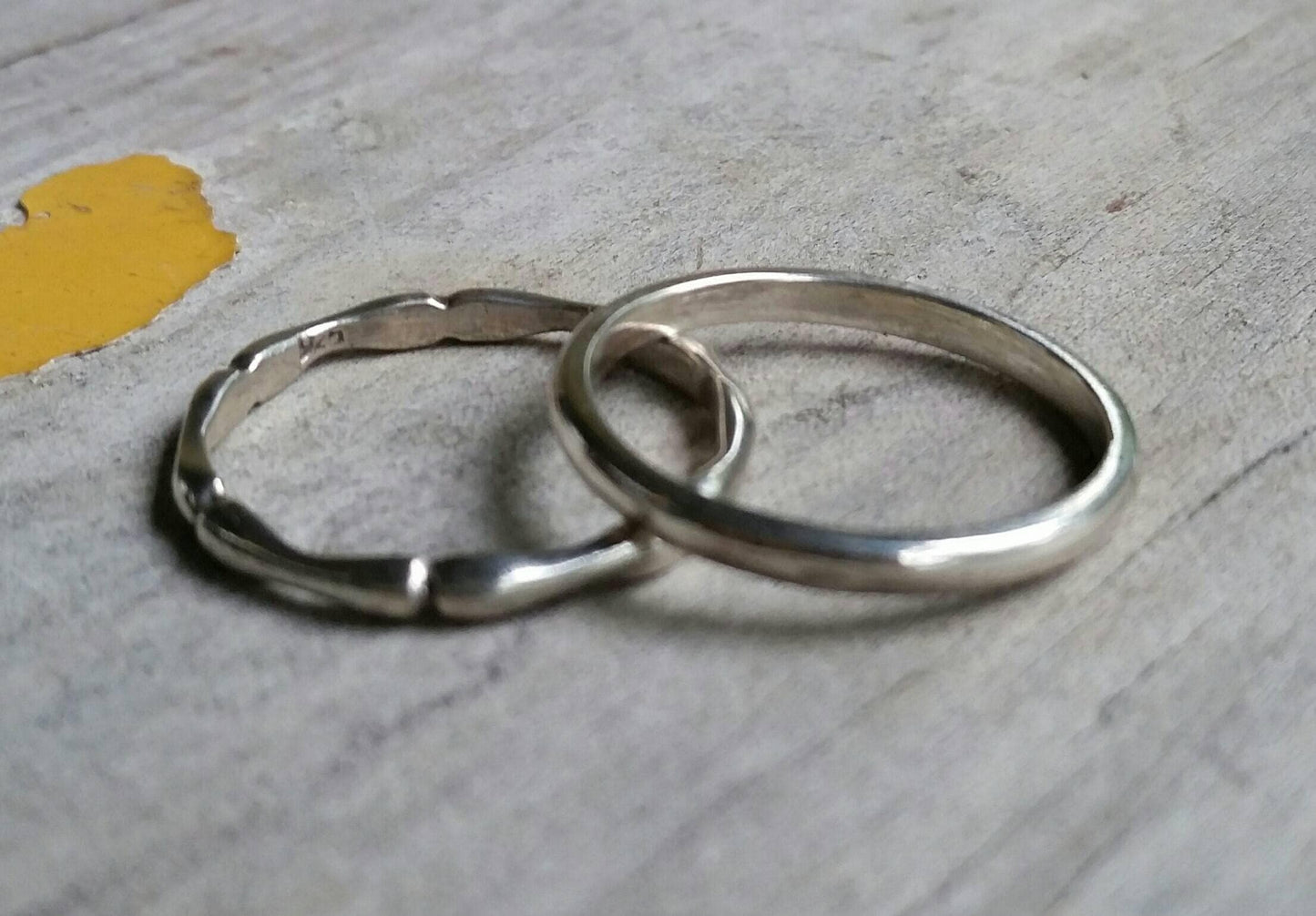 stackable rings,sterling silver,fine bamboo ring,round wire,bones,thin round band,wedding band,half rounded,boho,gypsy,goddess,stacker