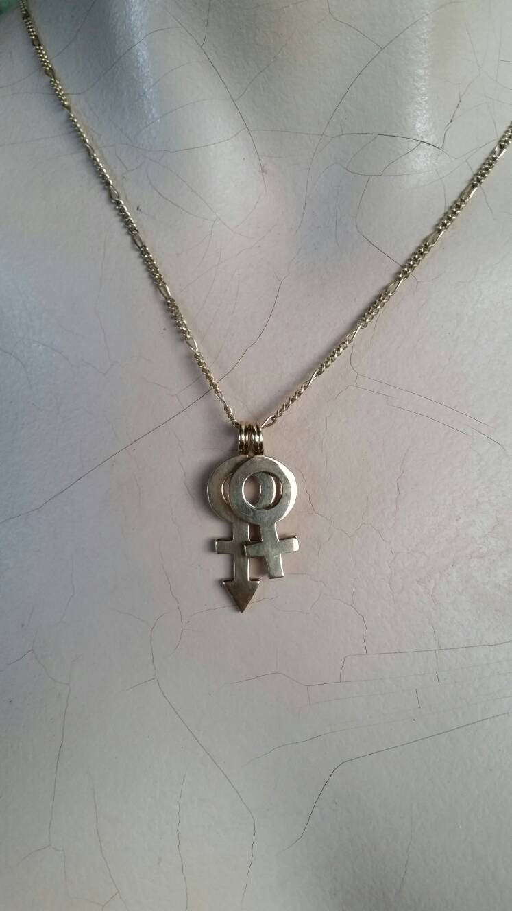 Female gender symbol, pendant,9ct gold,both gender symbol, venus, sex symbol,women's fashion,gold pendant,