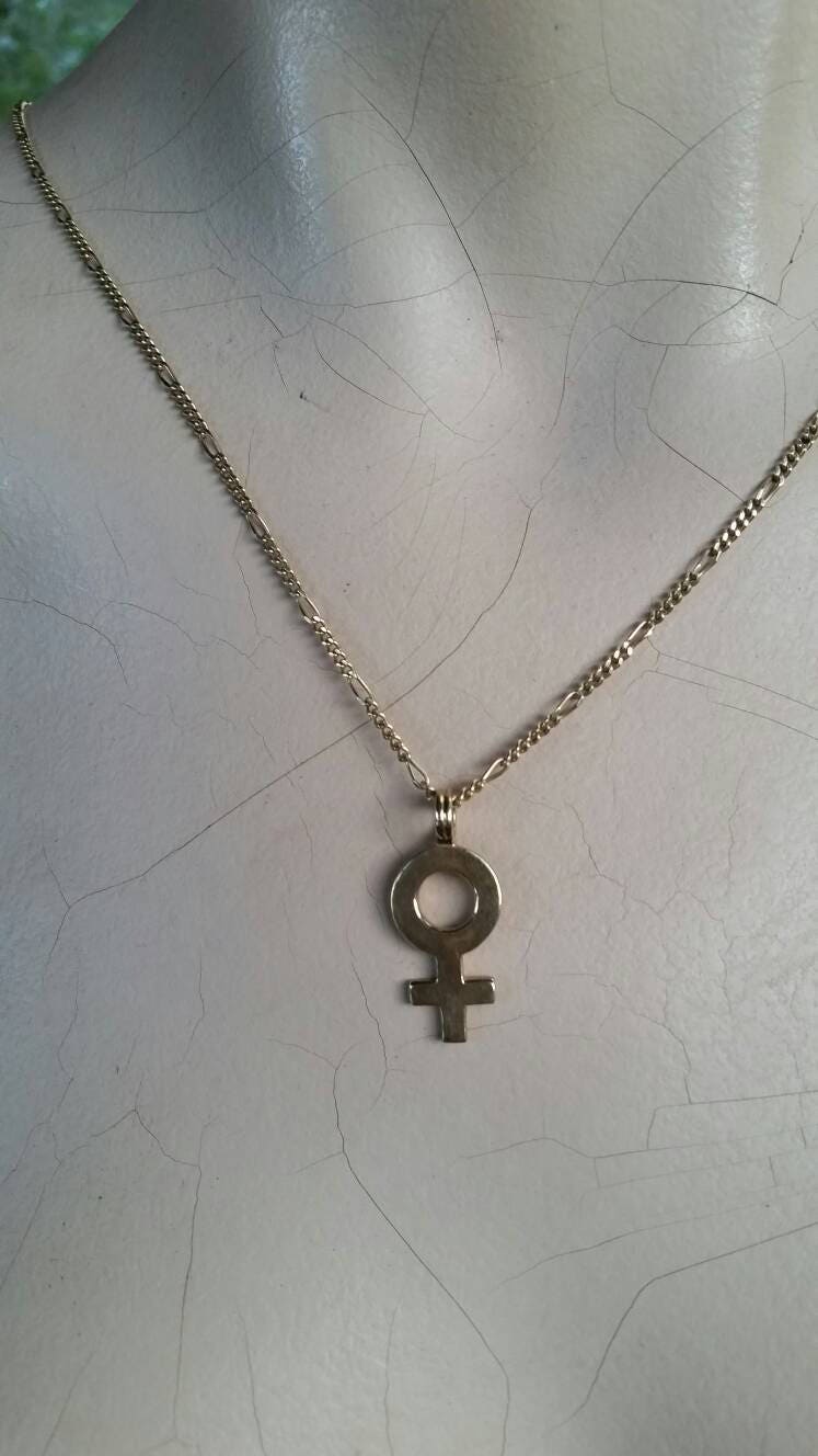Female gender symbol, pendant,9ct gold,both gender symbol, venus, sex symbol,women's fashion,gold pendant,