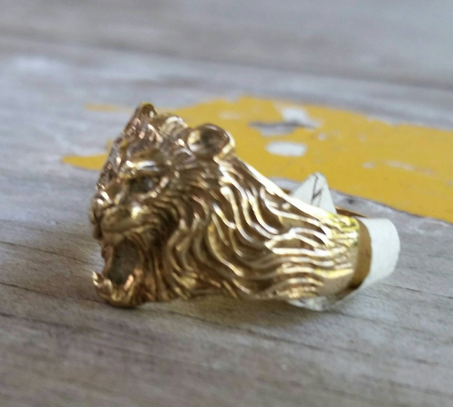 solid 9k lion ring, 9ct gold,diamonds,small lion head,animal,leo ring,