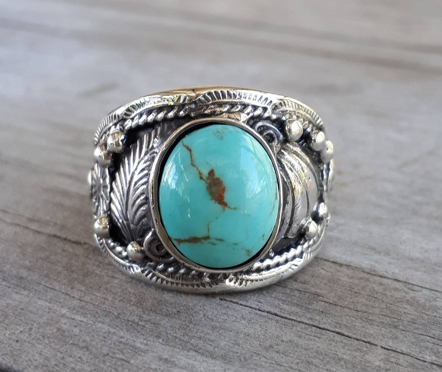 Turquoise ring,sterling silver, Navajo,Indian style,handmade, wedding,hipster,gemstone,boho,hippy,gypsy,men's fashion,man's stone ring