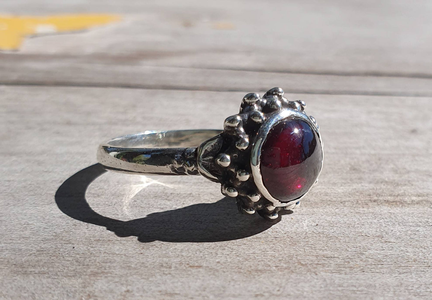 Amethyst cz ring,925 sterling silver, handmade,cubic zirconia goddess,boho,solitare ring,new age,ball ring,goddess,purple stone,