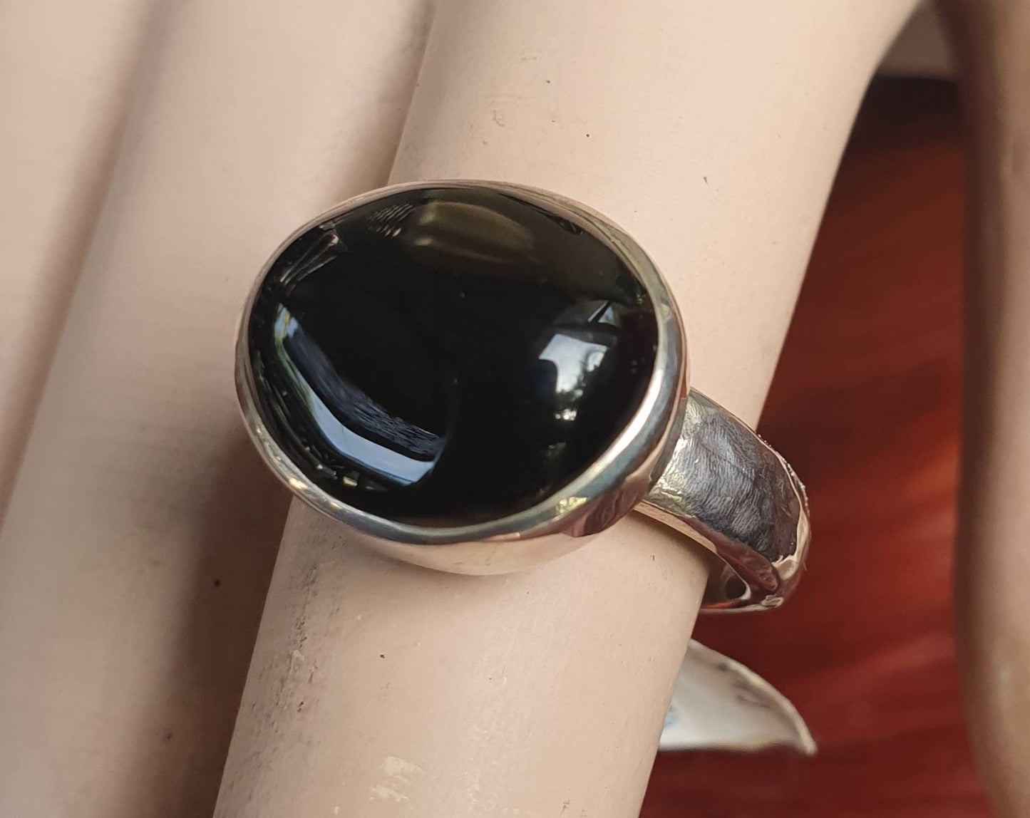 Onyx ring,sterling silver,handmade,boho,gypsy,bespoke onyx band