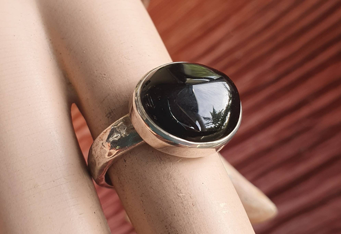 Onyx ring,sterling silver,handmade,boho,gypsy,bespoke onyx band
