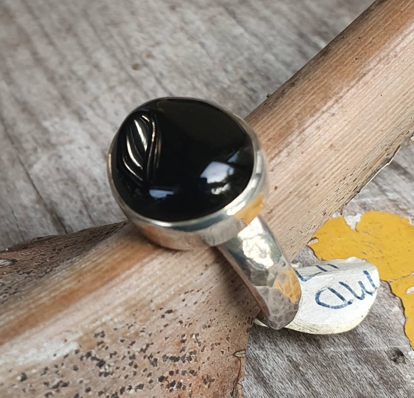 Onyx ring,sterling silver,handmade,boho,gypsy,bespoke onyx band