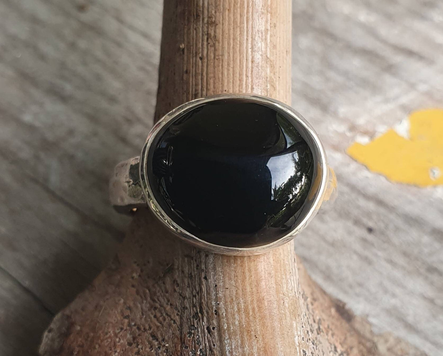Onyx ring,sterling silver,handmade,boho,gypsy,bespoke onyx band