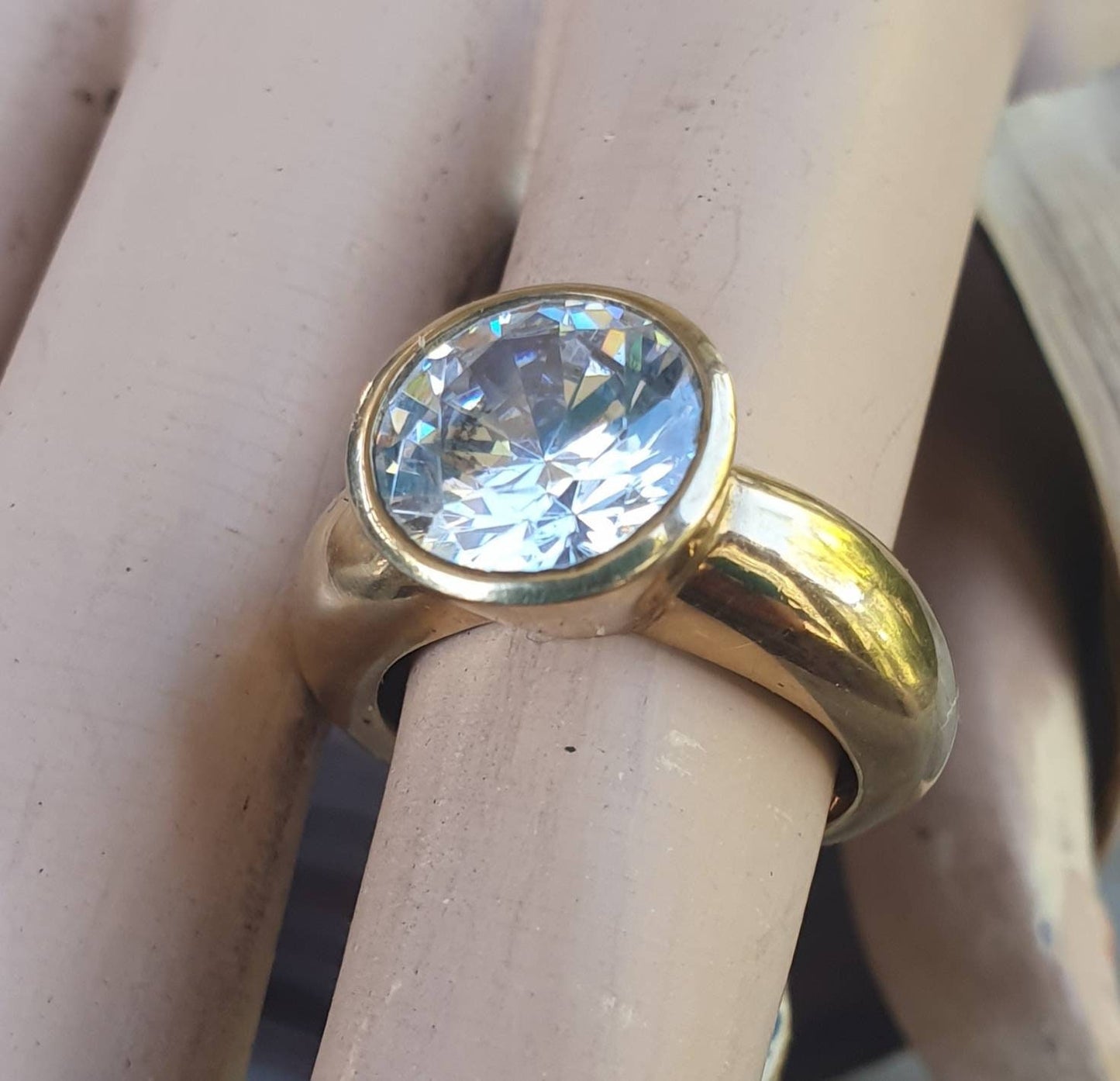 Gold ring solitare,9k/9ct gold,cubic zirconia,cz gold ring,