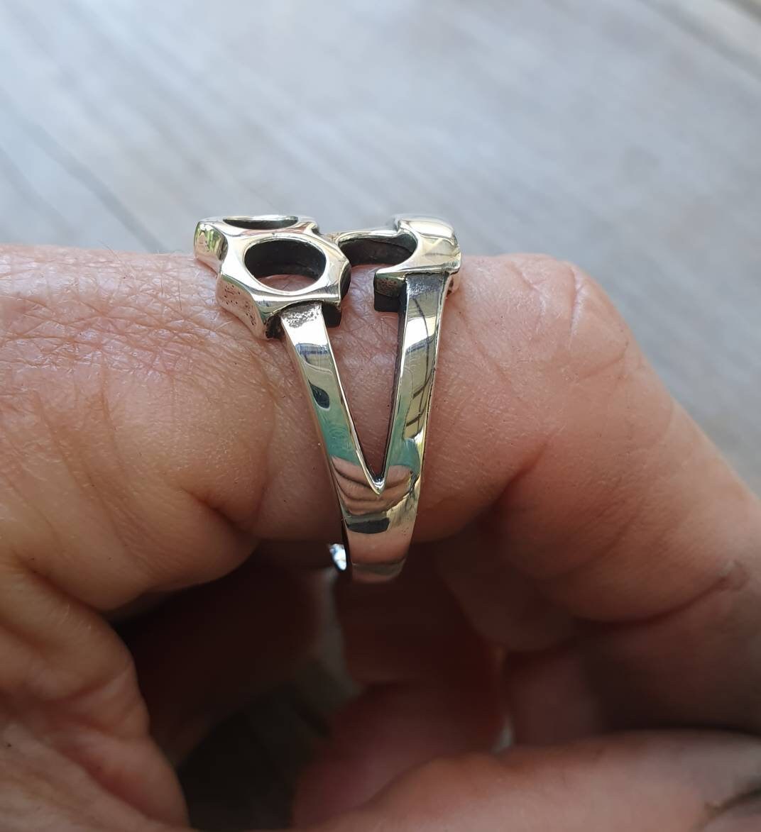 knuckle duster,gangster ring, sterling silver punk, martial art, gang,blink,hipster,biker,handmade