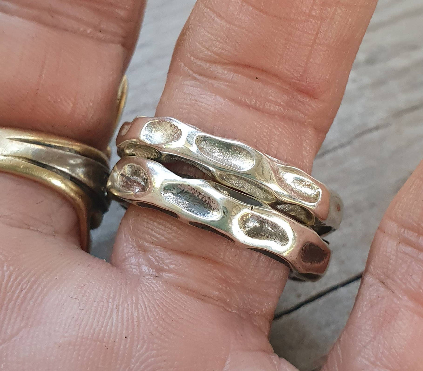 Nugget ring,chunky,Sterling silver,industrial, rustic ,hammered ,wedding band, unisex,men's fashion,handmade,steampunk,designer,