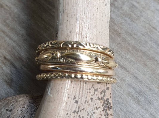 gold stacker ring,9k gold band,4mm dainty real gold band,boho rings,thin ring,stackable gold rings