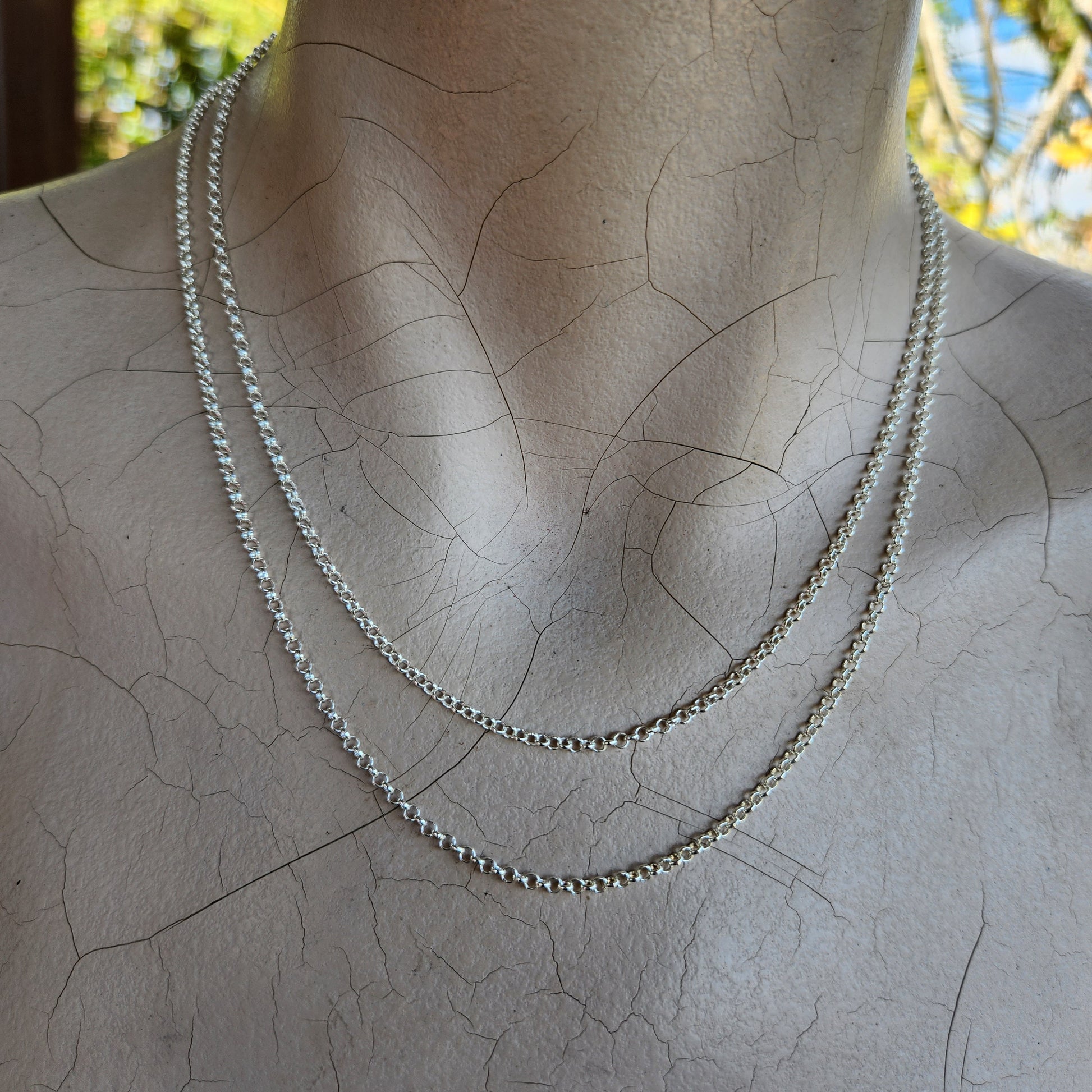 Sterling silver chain,belcha,rolo,round linked chain