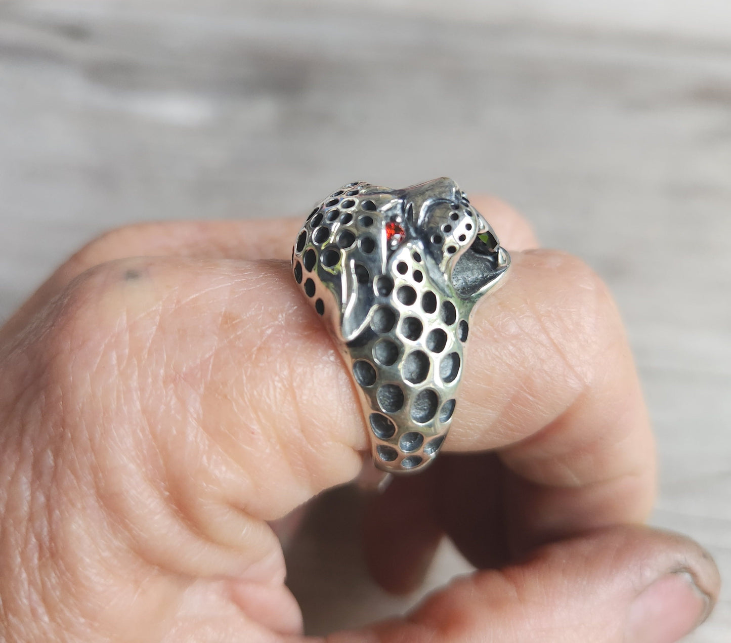 Cheater ring,sterling silver,leopard,lion,tiger,Leo,animal,handmade,hipster,boho,womens fashion