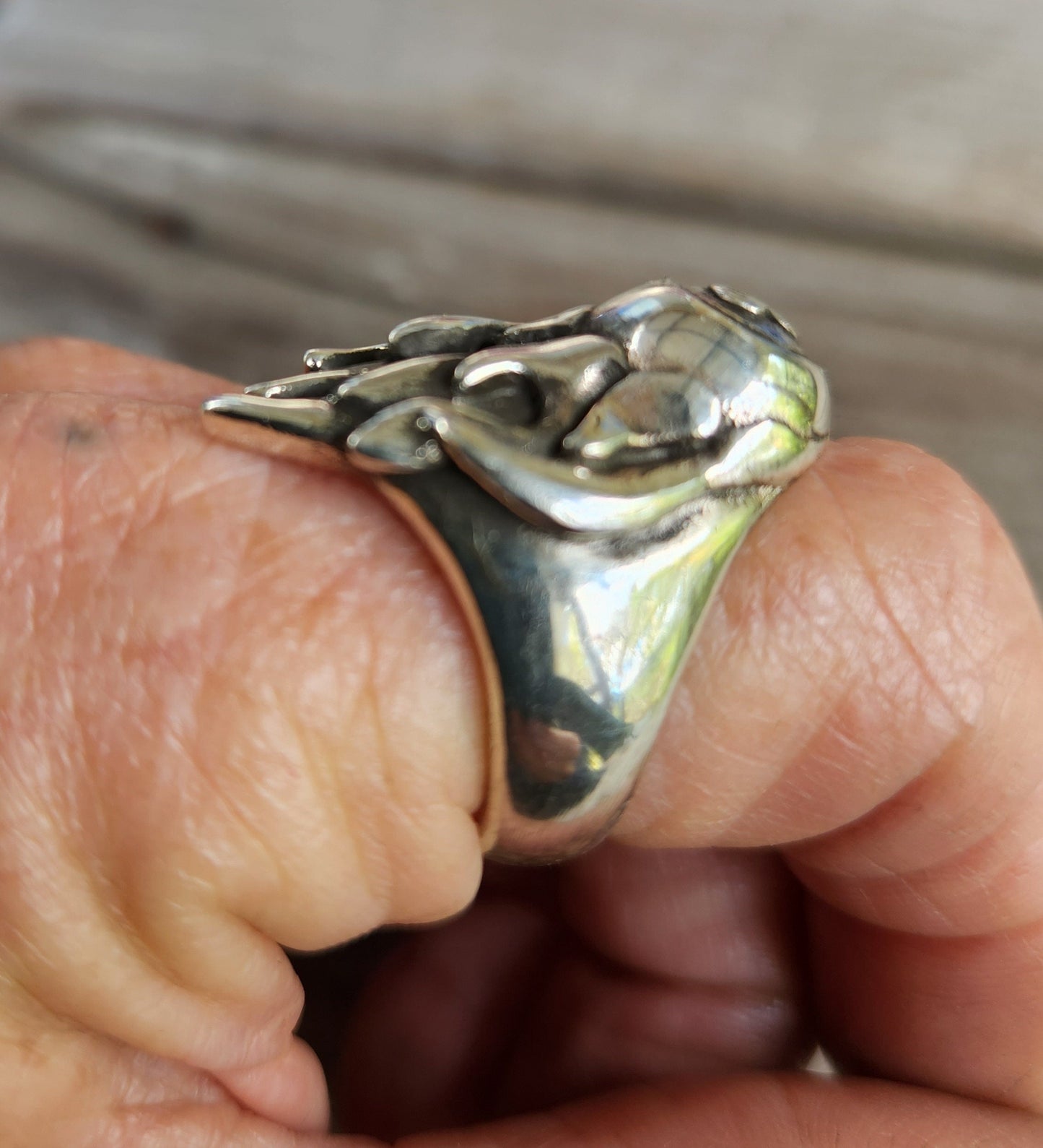 Eight ball flame ring,solid sterling silver,  pool,billards,muscle car culture, rockabilly,hand made,long ring,unisex ring,