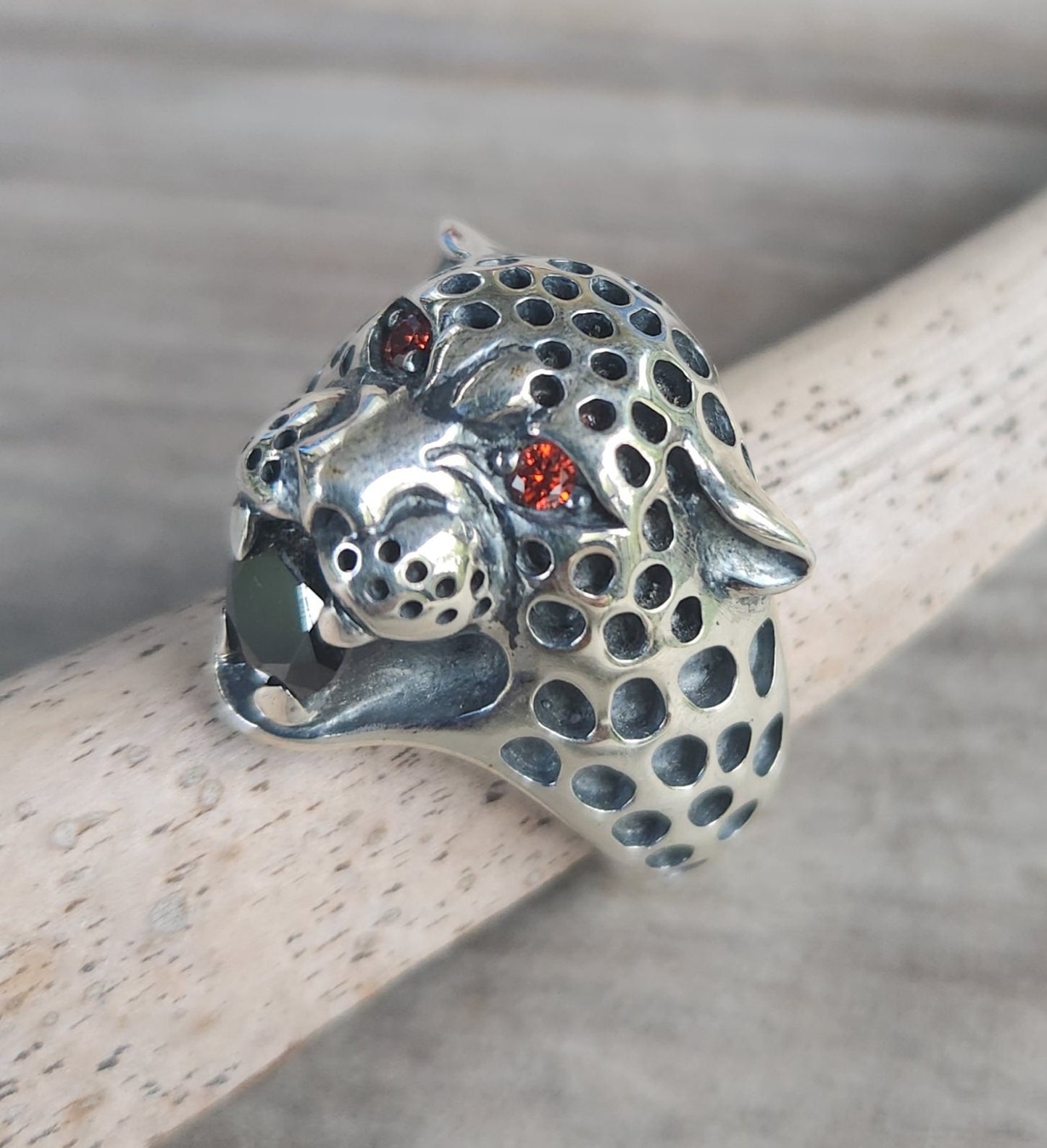 Cheater ring,sterling silver,leopard,lion,tiger,Leo,animal,handmade,hipster,boho,womens fashion