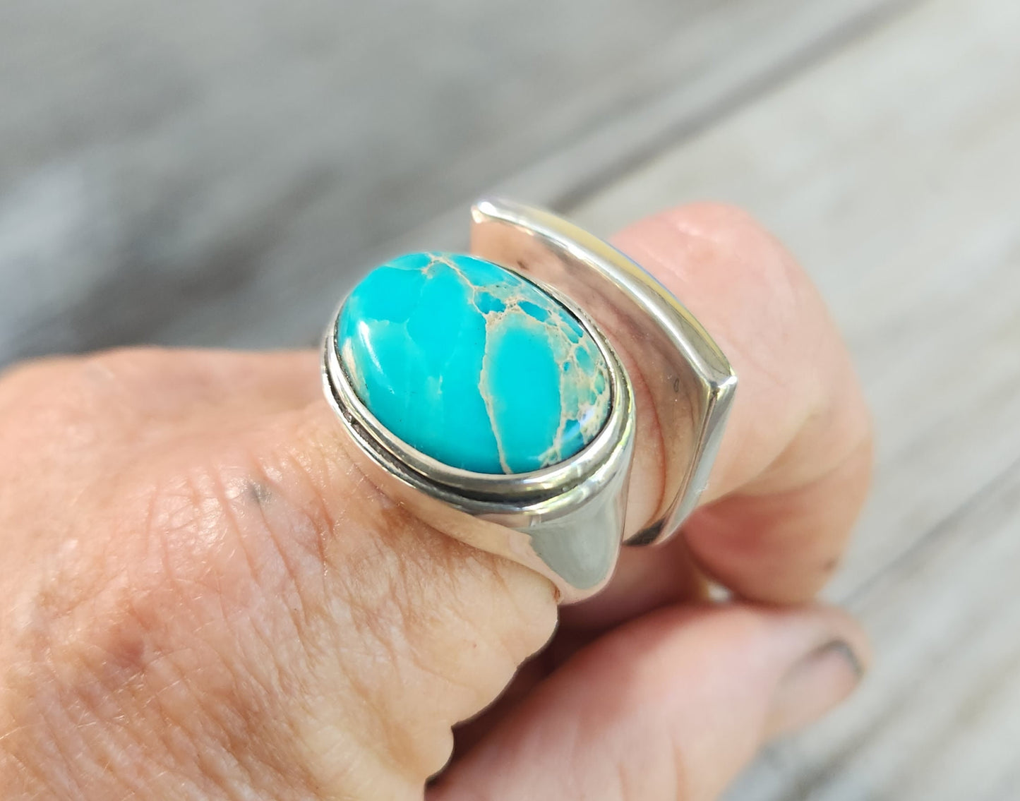 Large black stone ring, 925 sterling silver,black acrylic hand made,boho,chic,goddess,woodland