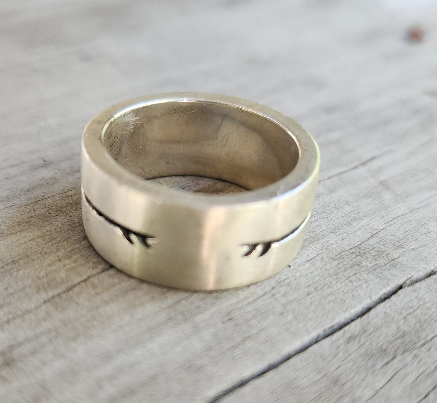 Surf ring,sterling silver,matt,surf board,small and large version,his and hers surfer ring,surf,surfing,wedding ring,surf board band,