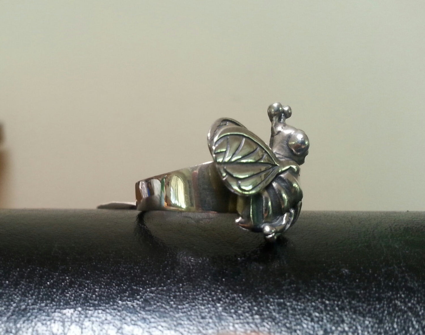 Bee ring,Sterling silver, bumble B,boho,insect,organic,nature,handmade,wasp,woodland ring