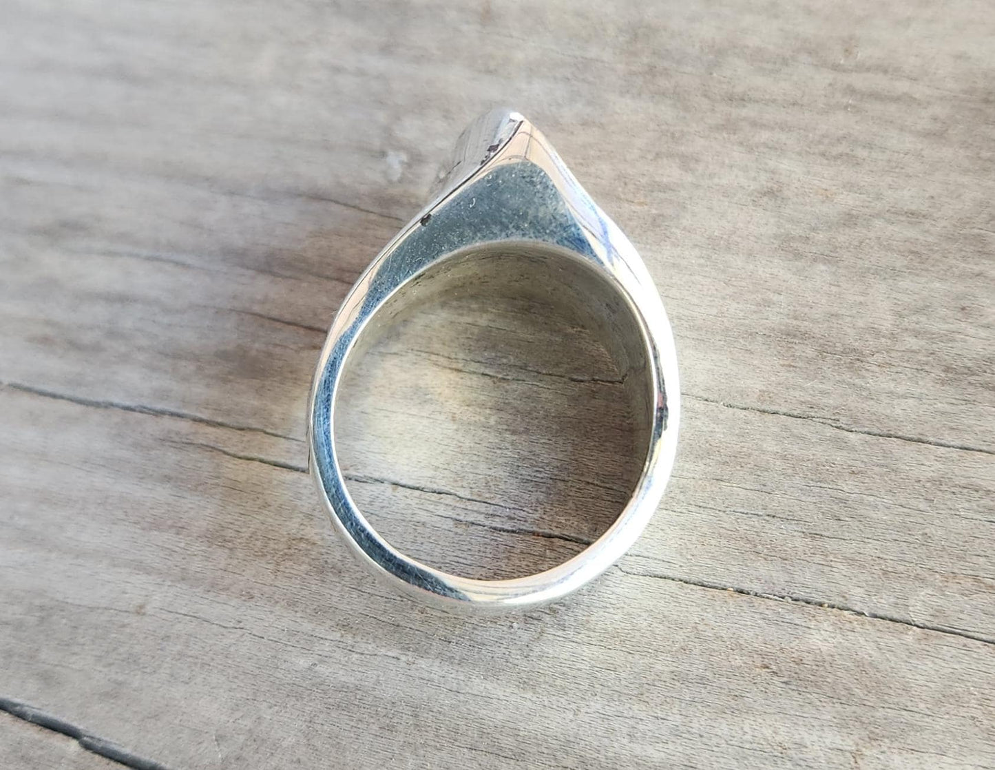Solid plain ring,sterling silver, chunky high top,handmade,ladies fashion,wide silver ring