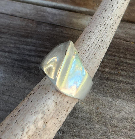 Solid plain ring,sterling silver, chunky high top,handmade,ladies fashion,wide silver ring