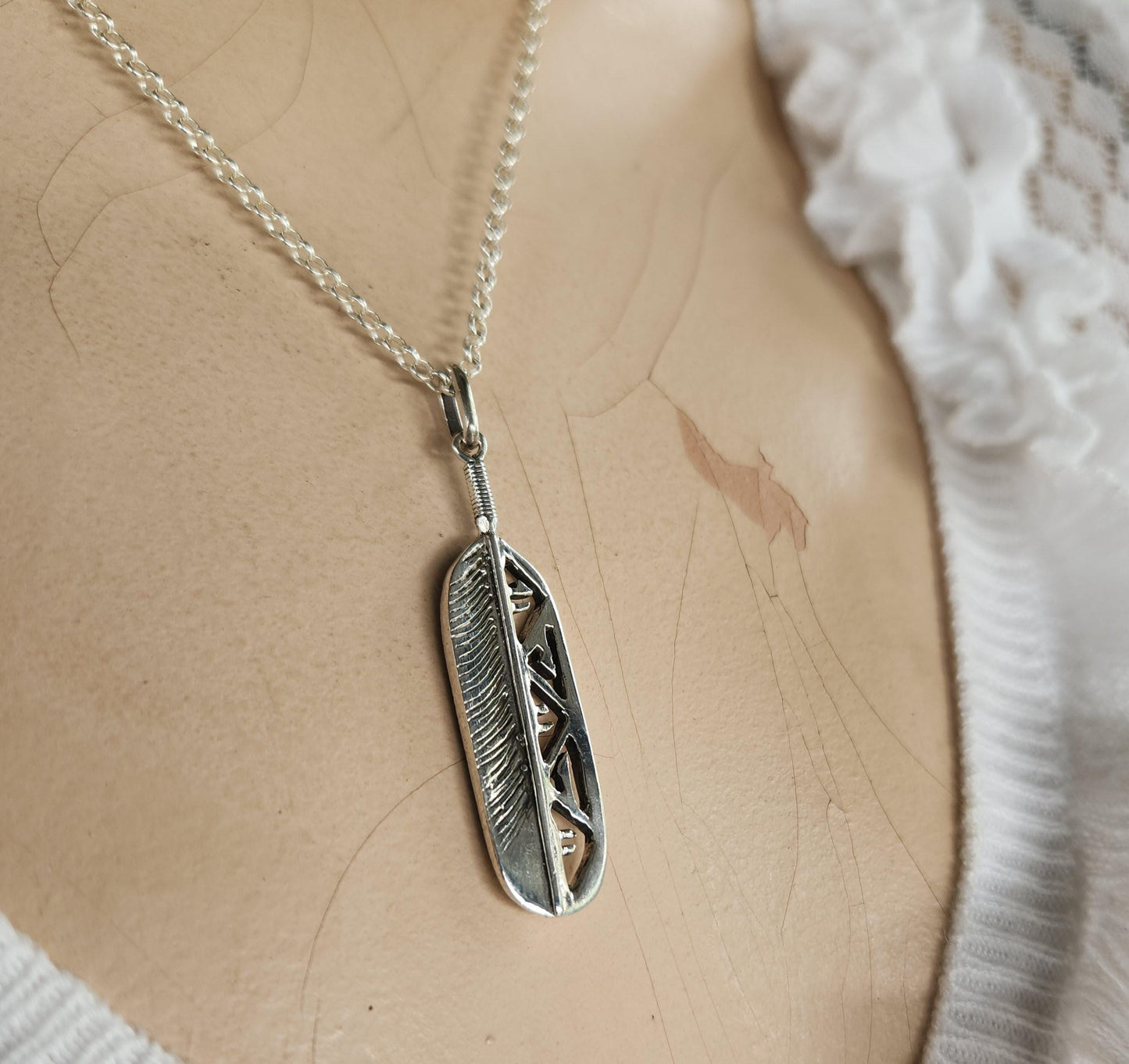 feather turquoise pendant,925 sterling silver,eagle,indian,gypsy,hippy,boho,aztec.